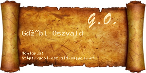 Göbl Oszvald névjegykártya